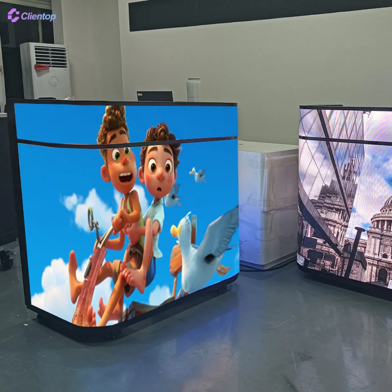 Brand New Custom Front Desk Led Display Screen Magic Store Counter Video Dynamic Space Welcome Display for Business Reception