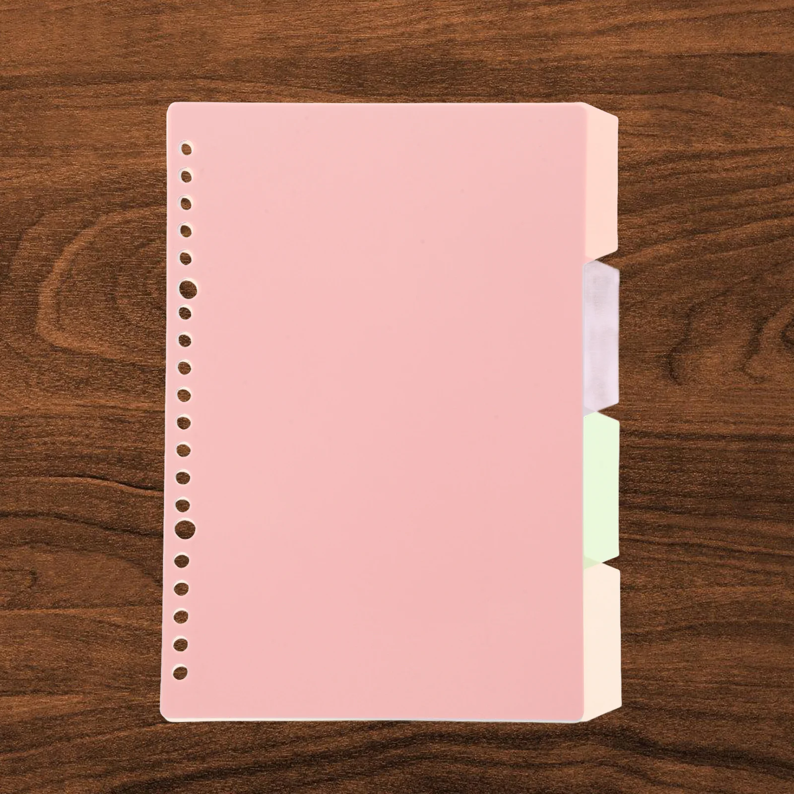 4Pcs PP Divider Tabs Pastel Binder Dividers Pink Multi Subject Folder Organizer Functional School Office Notebook Pockets