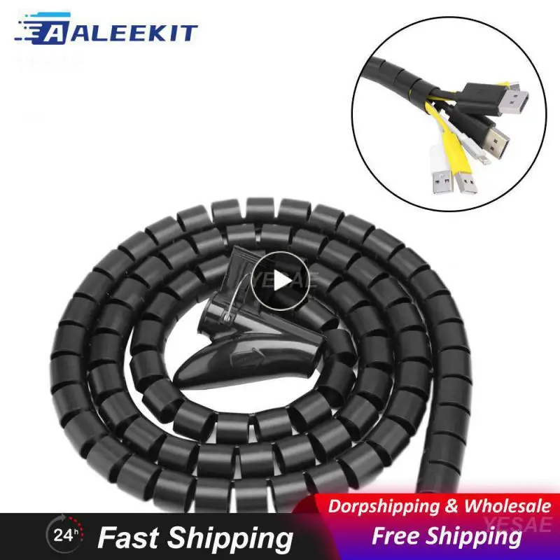 Flexible Spiral Cable Durable Easy To Use Sturdy Best-selling Practical Must-have Expandable Cable Management Organization Tool