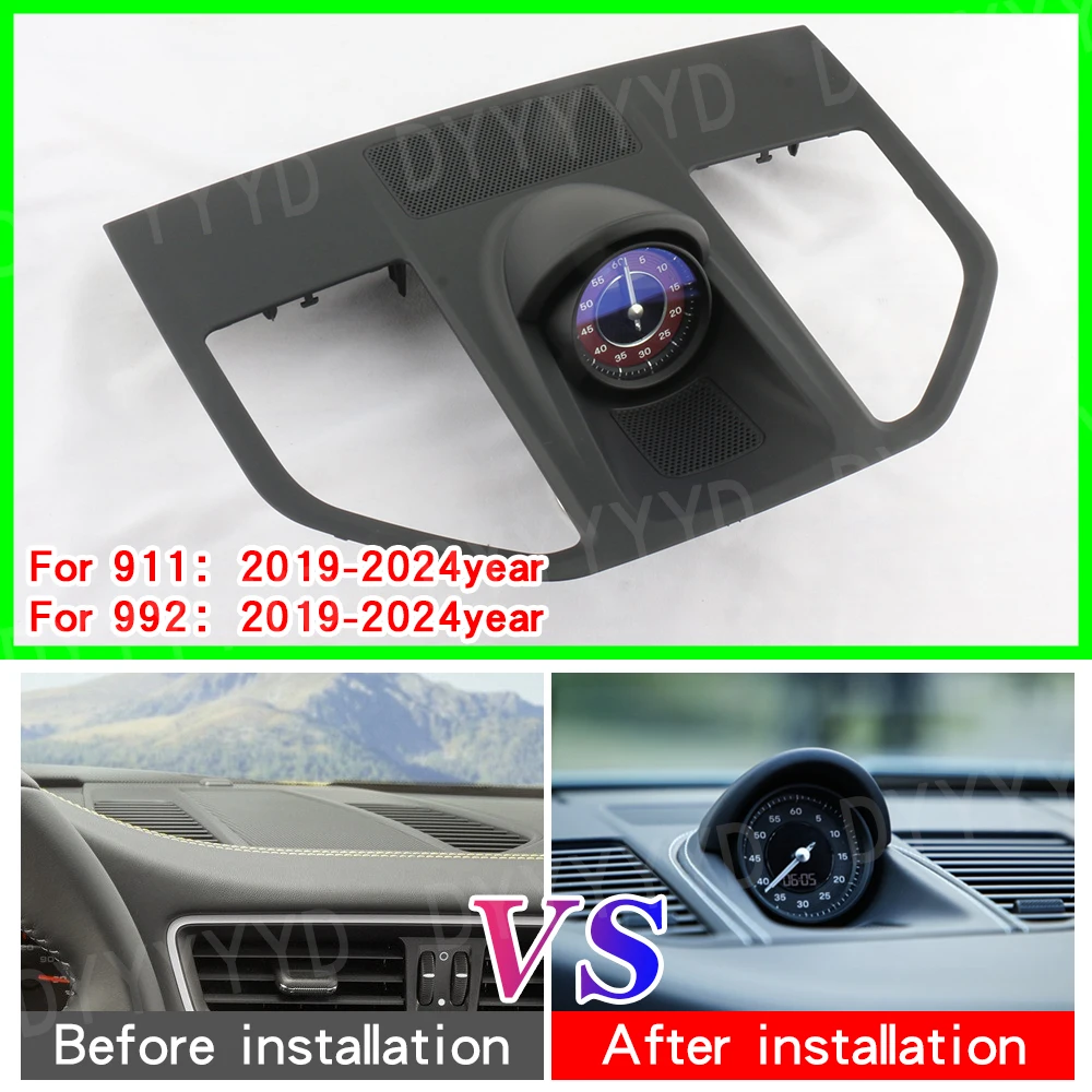 Cronômetro lcd para porsche 911 991 992 12-25, painel de instrumentos, cronómetro esportivo, medidor eletrônico de tempo, acessórios para carro