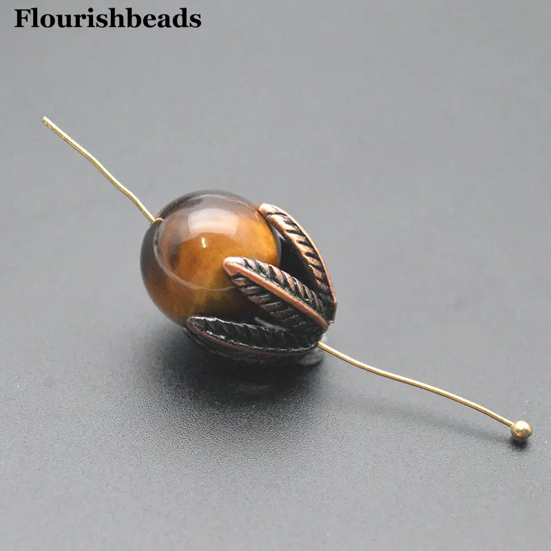 30pc Antique Copper Color Metal Brass Leaf Petal Shape 12mm Bead Caps Spacer Beads Jewelry Findings