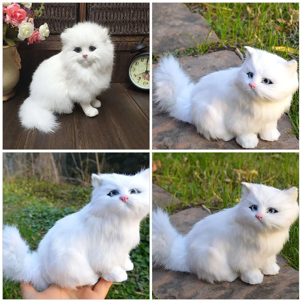 

Realistic Simulation Cat Fake Cat Figure for Home Garden Courtyard Christmas Halloween Decoration Mouse Scare