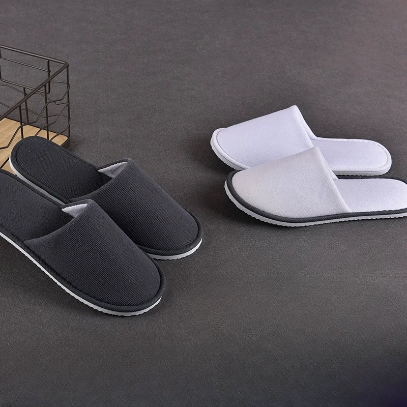 10 pairs of disposable slippers made of genuine and beautiful fabric, with thickened soles for high-end homestays in five-star