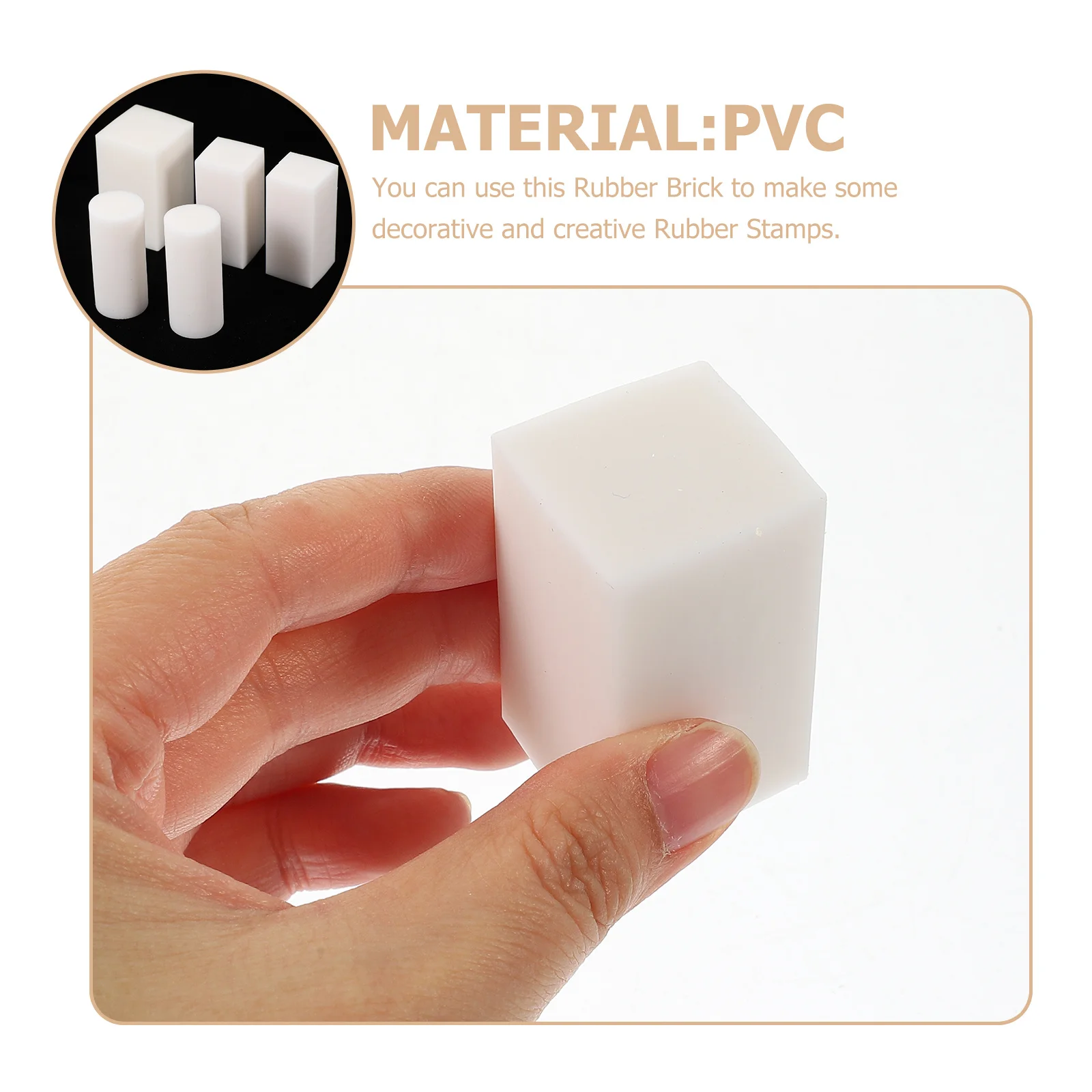 5 قطعة كتل ذاتية الصنع خفيفة الوزن محمولة لختم مطاطي خاص مصنوع يدويًا أدوات نحت المطاط المواد #1