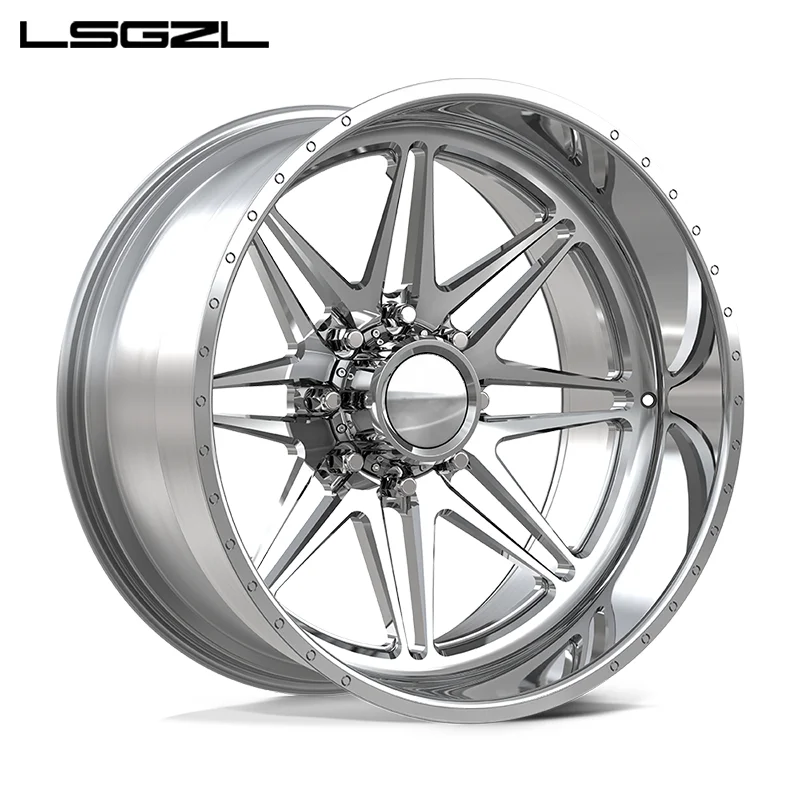 Deep Concave Super Single 6x5.5 8x165.1 8x170 8x180  Forged Alloy Rim for F250 20 ford GMC Truck 8x200 8x210 silverado Wheel