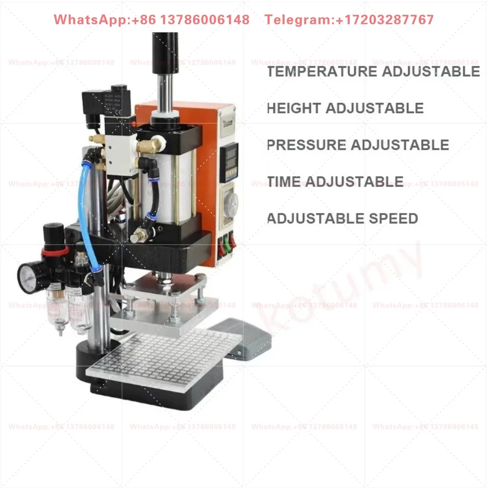 220V/110V pneumatic bronzing machine PVC card book custom logo embossing machine hot pressing equipment