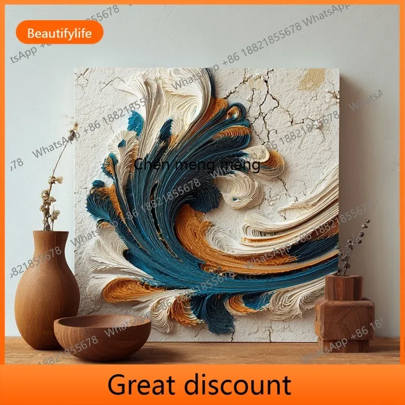 6239 Living room creative decorative painting 3D physical hanging painting three-dimensional wood carving relief painting