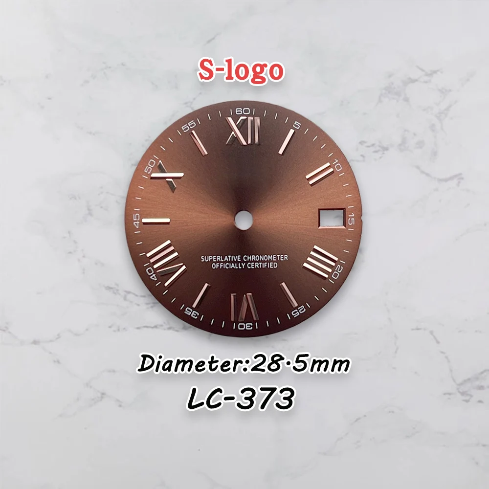 28.5mm High Quality NH35 Dial Roman numeral Dial S Logo Dial Fit NH35/NH36 Movement NH35 Modification Accessories