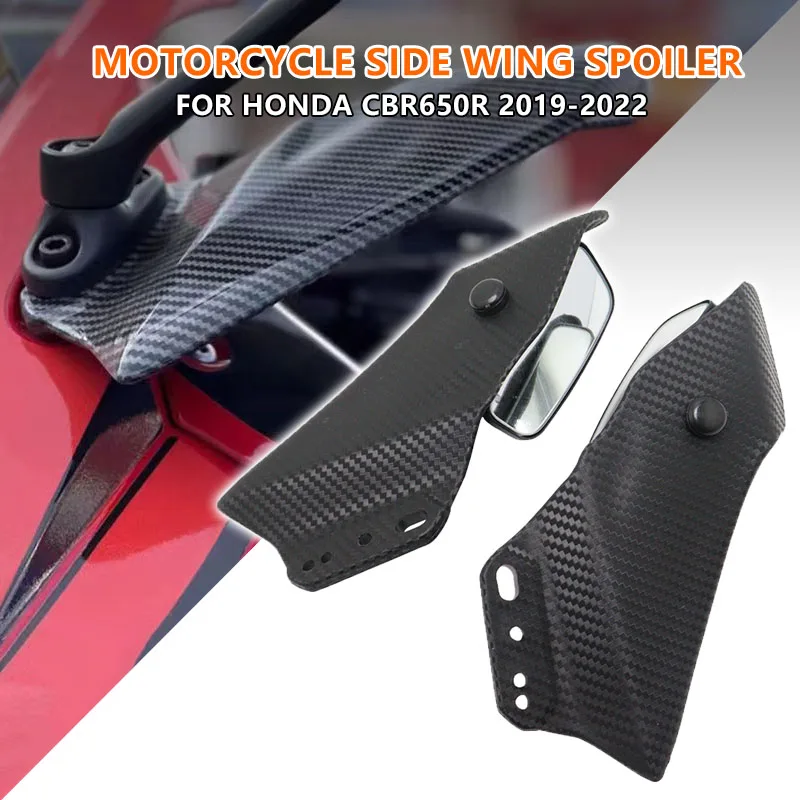 

For Honda CBR650R 2019-2022 CBR600RR CBR1000RR Motorcycle Retrofit Adjustable Side Spoiler Fixed Wind Wing Mirror Side Fairing