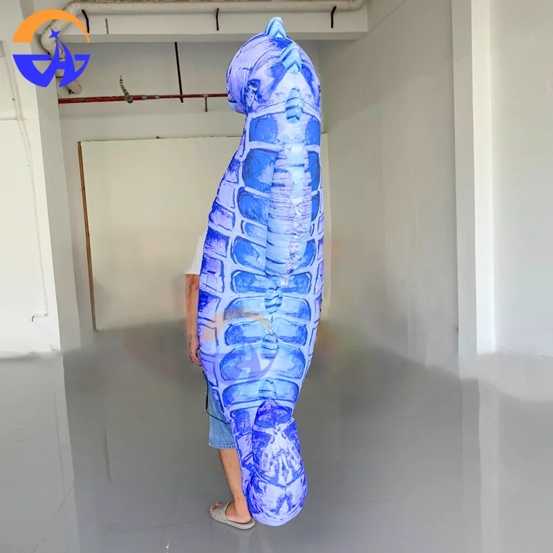 Inflatable Backpack Walking Seahorse Marine Animal Inflatable Model, Interactive Performance Prop for Bar Carnival Parades