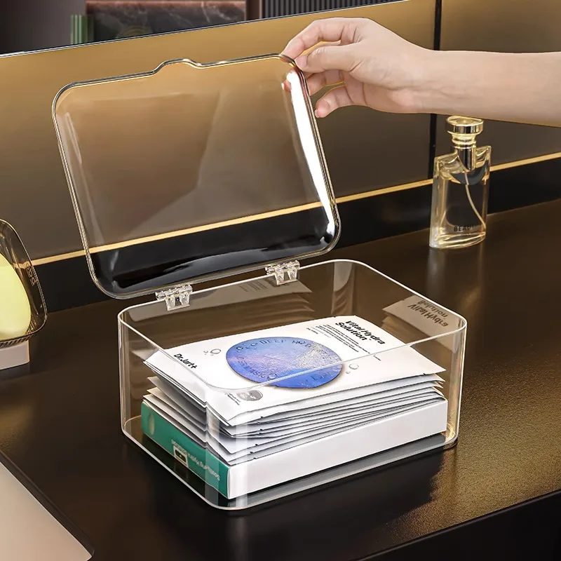 อะคริลิคร้อน Sundries ตะกร้าเก็บเคสโทรศัพท์ผู้ถือ Ins โปร่งใสเคสโทรศัพท์จัดเก็บกล่องฝาครอบ Home Desktop