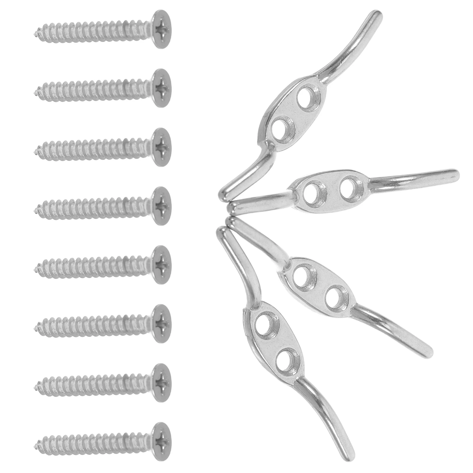 

4pcs Blinds Accessories Stainless Steel Cleats Curtains Cord Holder Winder Hooks Flagpole Boat Mooring Awnings Tarps Home Decor