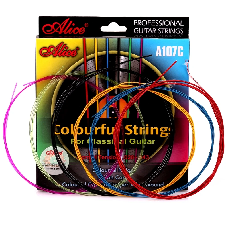 Alice Classical Guitar Strings 6 Pcs/Set Nylon Fiber Strings For Guitar Classical Musical Instruments Guitar Parts A106/107C-N