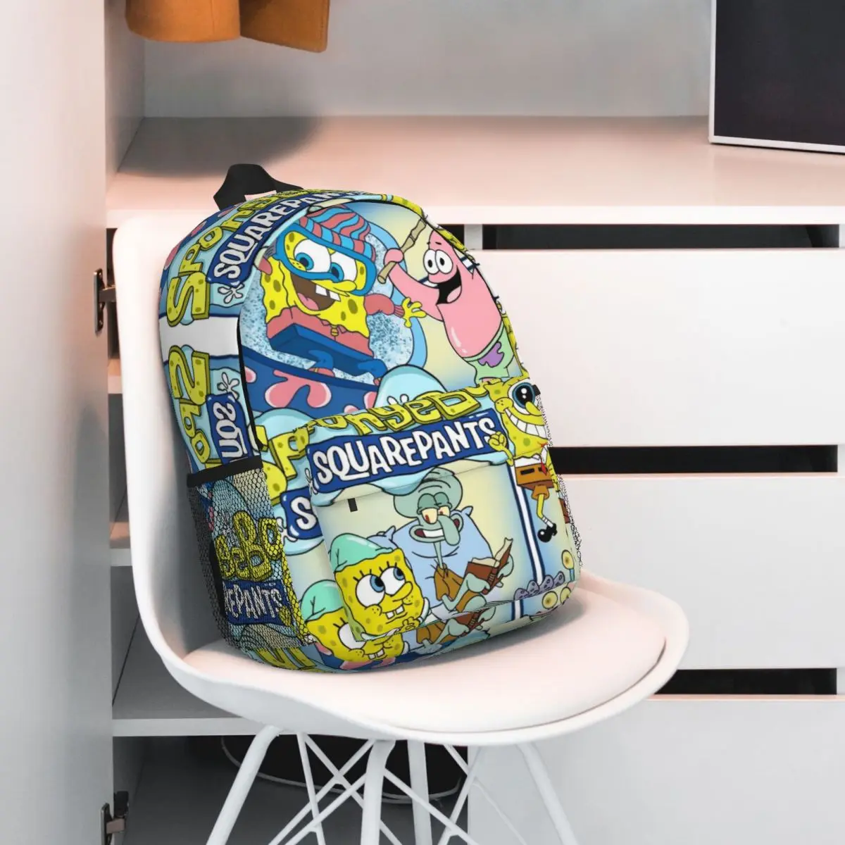 SpongeBob-Sac à Dos observateur Imprimé, Cartable à la Mode, Nouveau Modèle, 15 Pouces