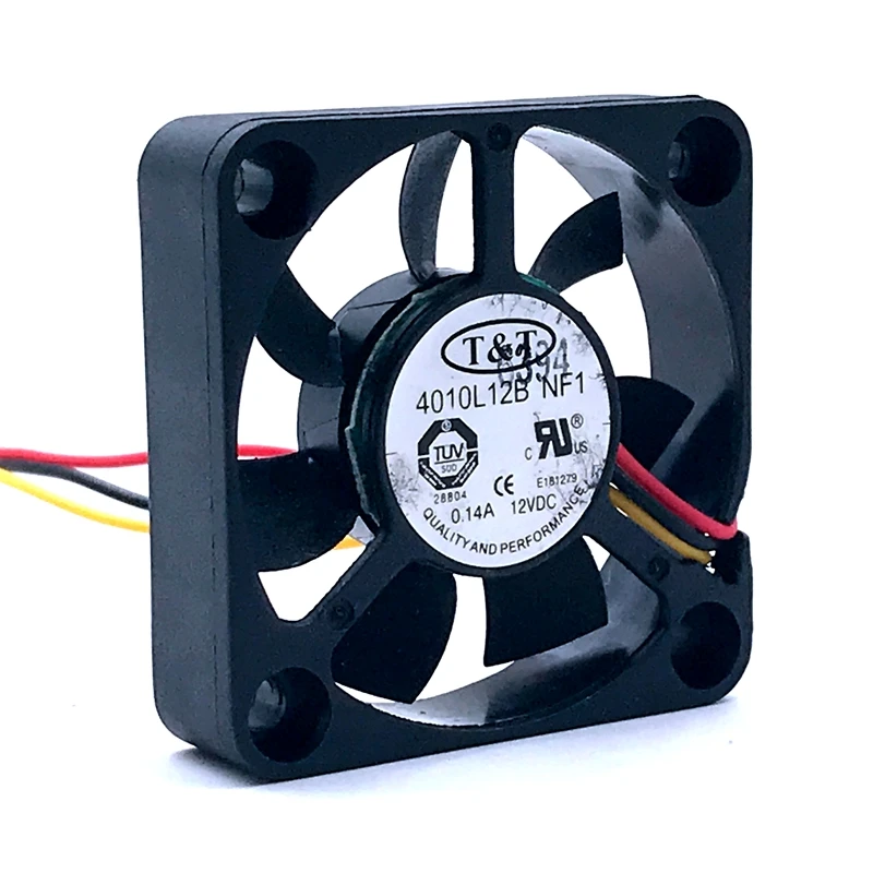 Вентилятор 40 мм для T & T 4010L12B NF1 DC12V 0.14A двойной шар 4010 40 мм 40X40X10MM 5600 об/мин 3pin Вентилятор охлаждения