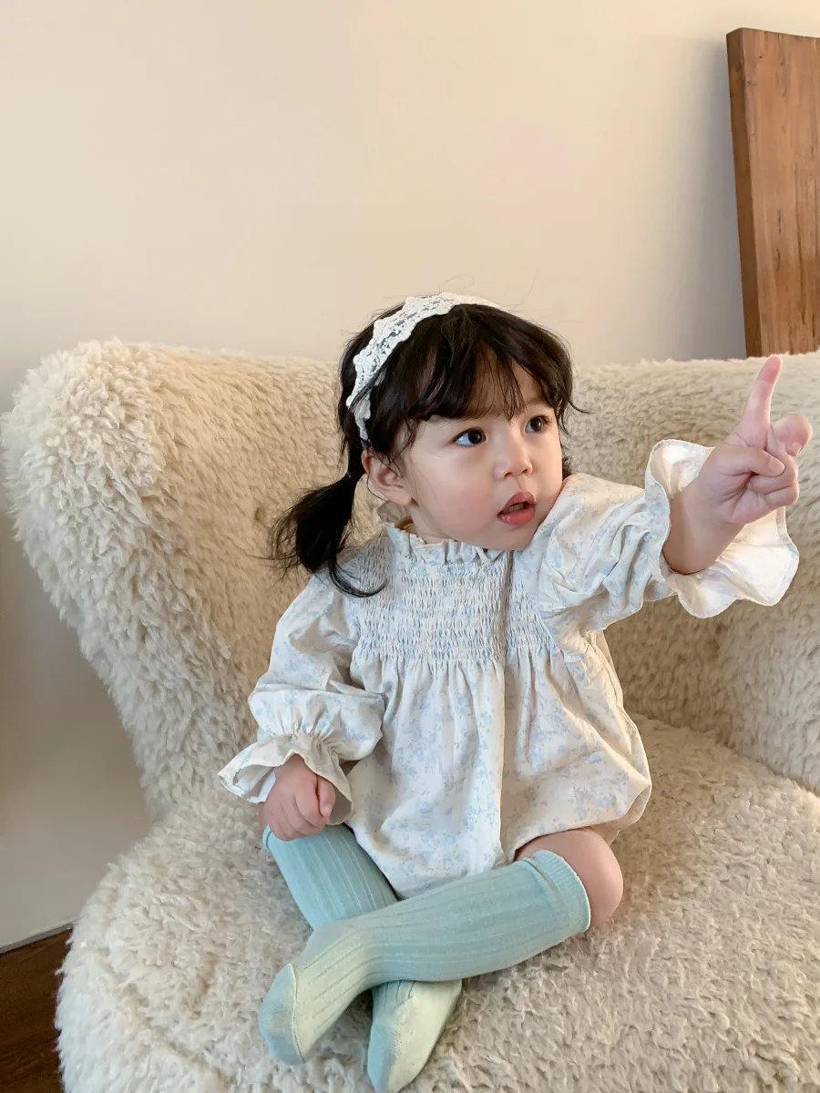 Monos de princesa coreana para niñas, ropa de bebé, moda Simple y encantadora, Primavera, novedad de 2024