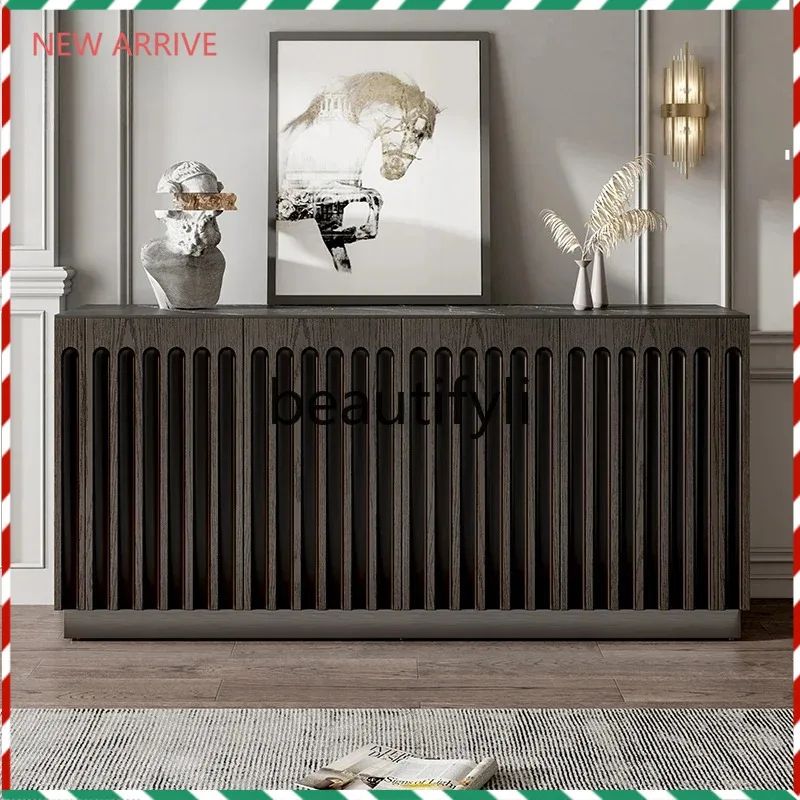 

D2520 New Chinese-style entrance cabinet Solid wood light luxury side cabinet Shoe cabinet integrated guest restaurant partition