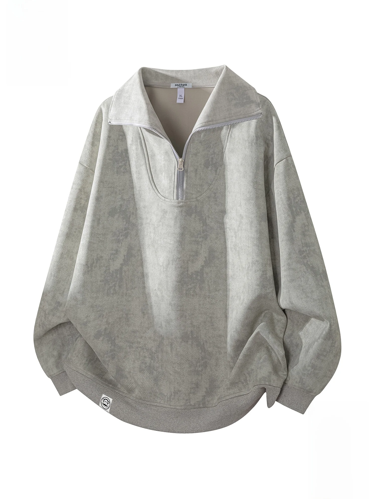 

Loose Fit PaulFrank f Zip Dye Sweatirt Men's Casual Long Sve Collared Spring New Sle Comfortable Polyester Fiber