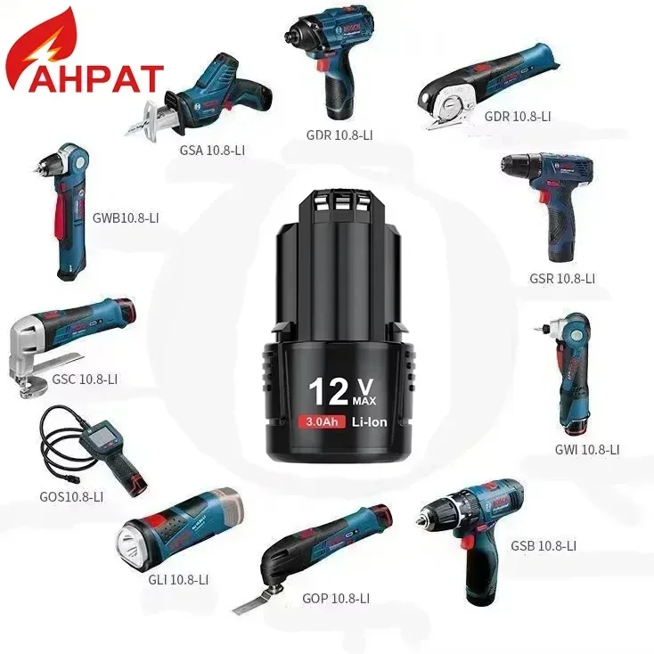 2026 12 فولت بوش 3Ah ليثيوم أيون BAT420 BAT411 استبدال البطارية لبوش BAT411 BAT412 BAT413 BAT414 10.8 فولت بطارية الطاقة اللاسلكية T #4