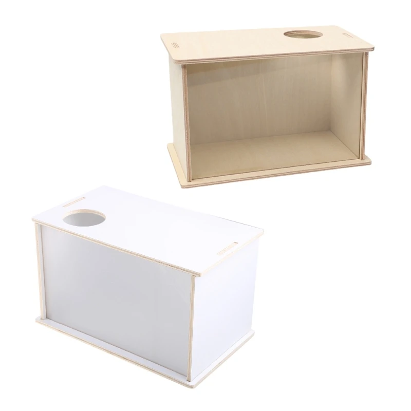 

Bathing Sand Container for Hamster Wood Bathroom House Clear Window Litter Box Bathing Accessories for Small Drop Shipping