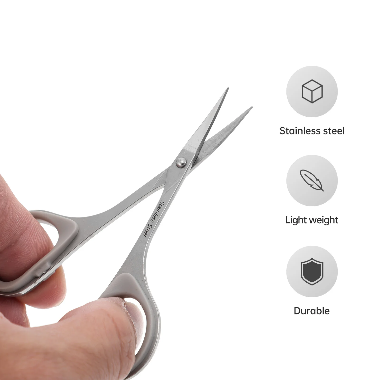 

3Pcs Beauty Scissors Premium Makeup Trimming Set for Eyebrow Beard Mustache Nose Grooming Tool Grooming Scissors