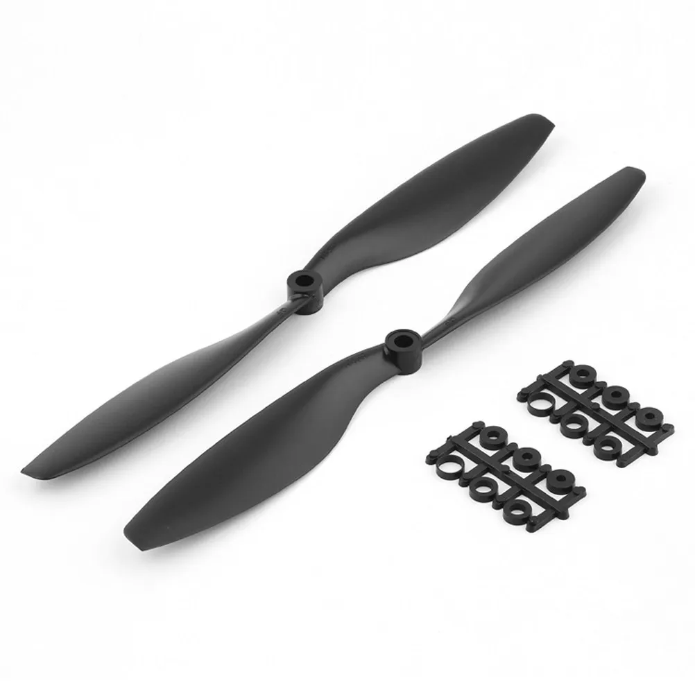 10x4.5 Inch 1045 Propeller Pair Black Heavy-Duty Hard Plastic for Rc Quadcopters Enhanced Stability