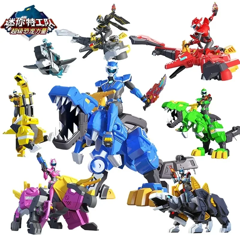 Mini Special Force Action Anime Figure Super Dinosaur Power Volt Sami Lusi Max Figurine Modello Toy Decor Raccogliere giocattoli per bambini Regali