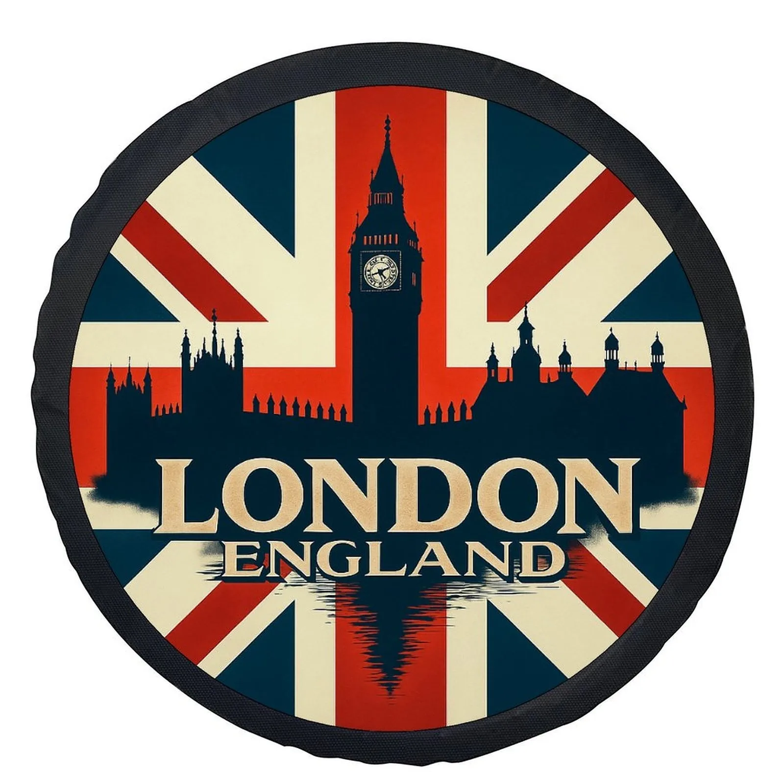 London England Flag Tire Cover Universal Polyester Spare Wheel Protector For SUV