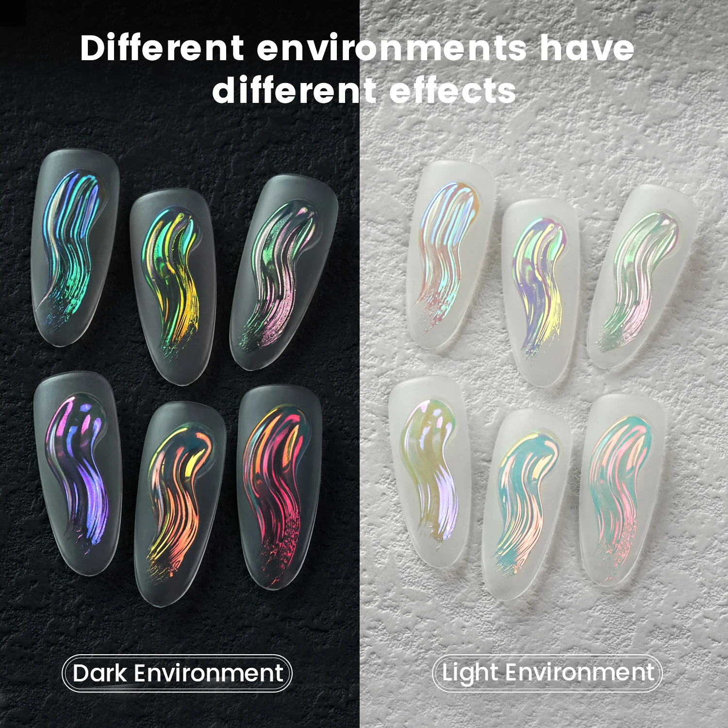 

NEW YOKEFELLOW GleamTap Cushion Chrome Nail Powder Mermaid Aurora Effect Nail Art Glitter Decoration for Home DIY Salon Manicure