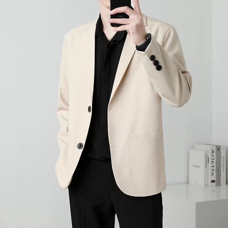 IEFB Simple Men\'s Suit Jackets Slim Single Breasted Business Casual Solid Color Male Blazer Korean Style New Autumn 9C6754