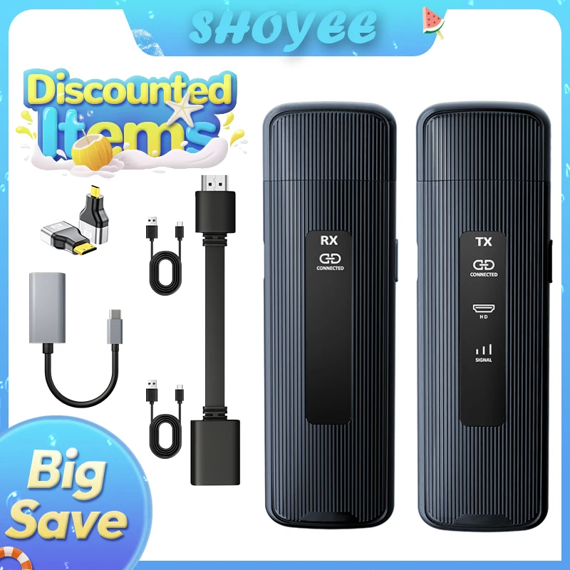 New 1080P 50M Wireless Video Audio Transmitter Receiver Extender Display Adapter Dongle For TV Box Monitor Projector PC