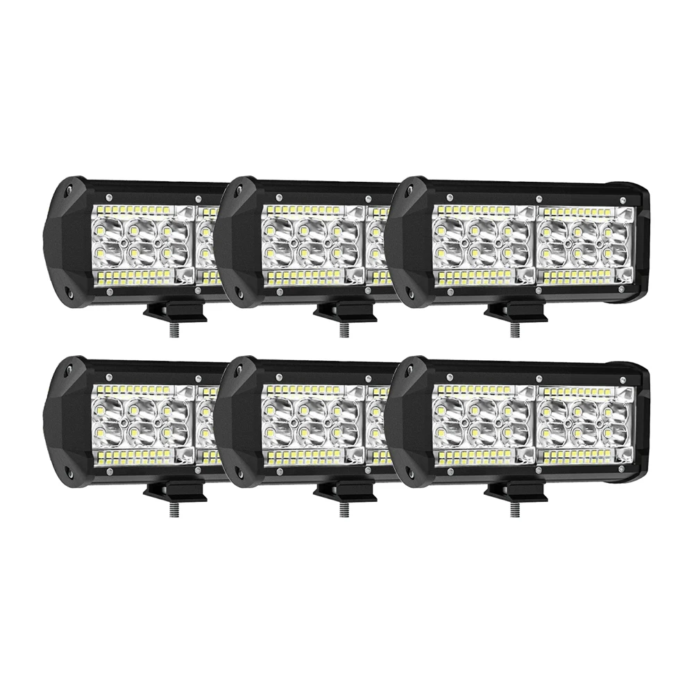 

6pcs Car Flood Beam Driving Lights LED Work Lights Super Bright Universal For Tractors Off-road Truck SUV ATV UTV Truck