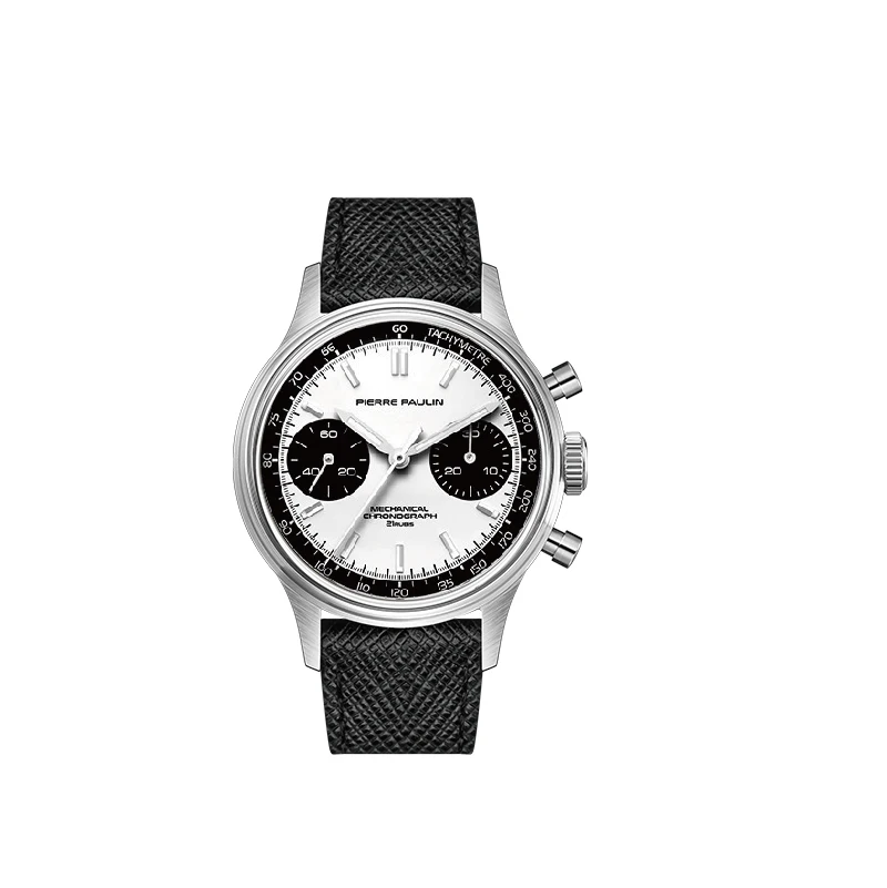 

Panda disc waterproof retro mechanical chronograph watch men, waterproof watches automatic watch men