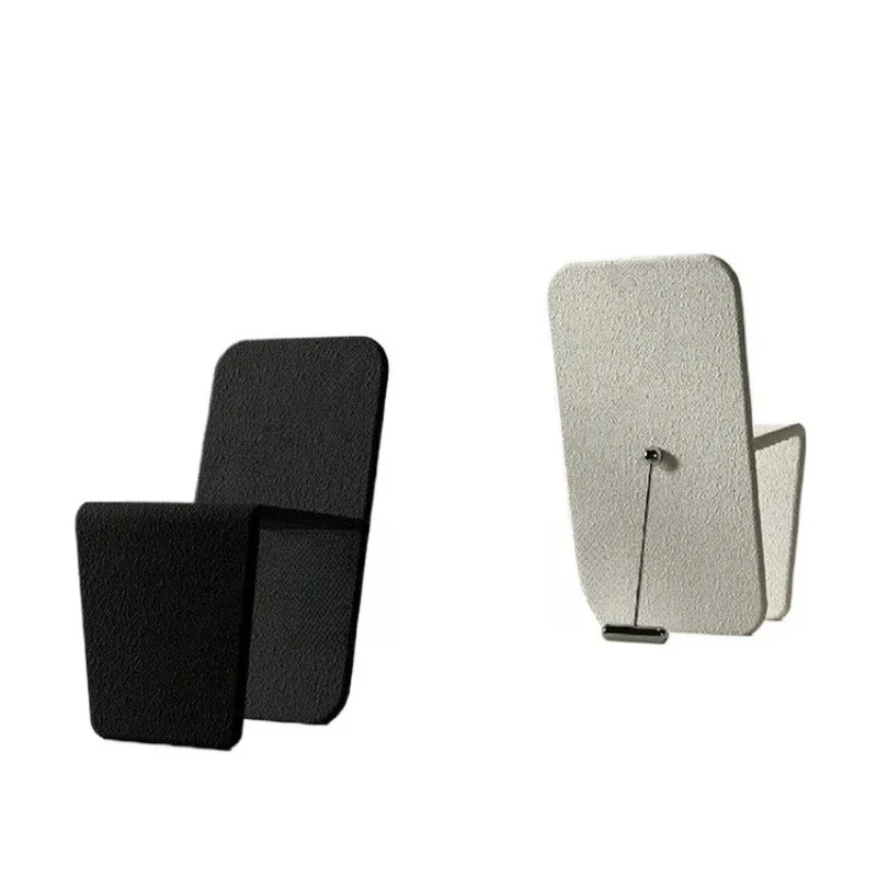 

Art simple Nordic modern Internet celebrity high back dining chair, metal Nordic style stainless steel book chair master design