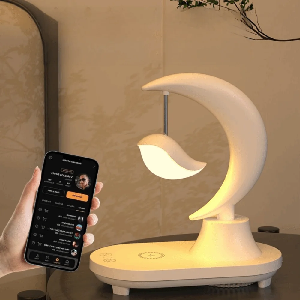 

LED Light Music Night Light Dimmer Function Bedside Use Bluetooth Speaker Ambient Light Children Gits Bedside Atmosphere Lamp