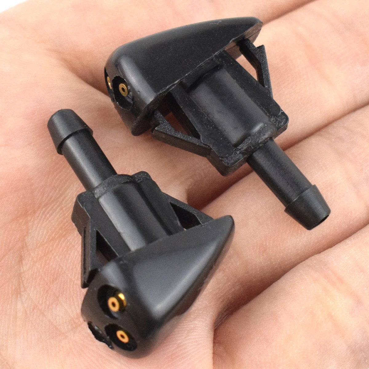 2 قطعة سيارة العالمي الجبهة ممسحة زجاج أمامي فوهة طائرة رذاذ الرش المياه مروحة صنبور غطاء غسالة منفذ تعديل الملحقات