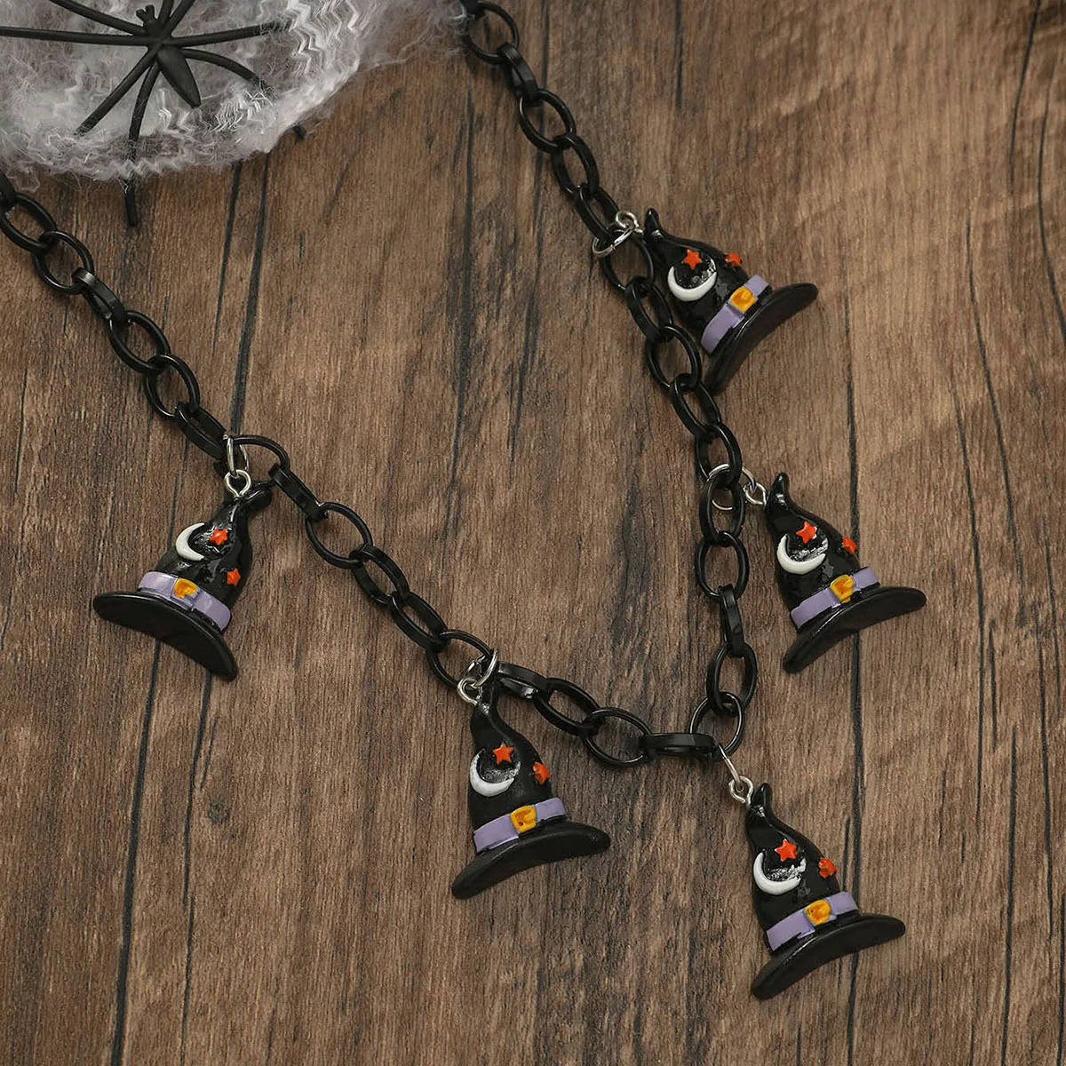 Personalized Funny and Fun Necklace Halloween Creative Pumpkin Ghost Pendant Alloy Black Collarbone Chain Festival Decorations