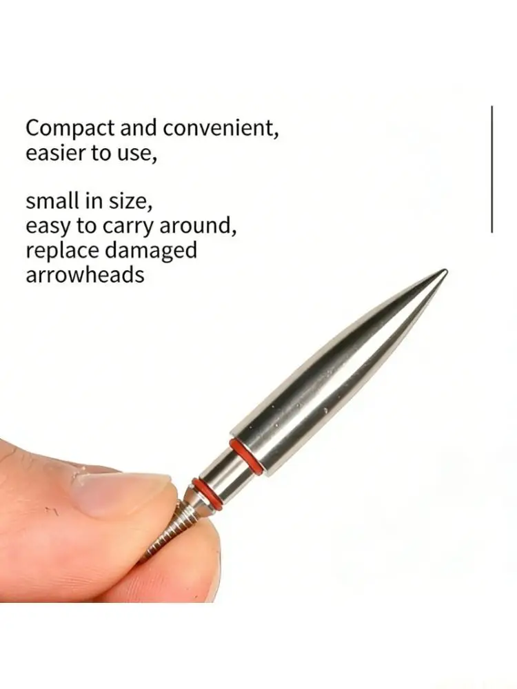 U2JB Stable Stainless Steel Arrows Head With Standard 6.2mm Thread And Antislip Rubber Rings For Better Grip