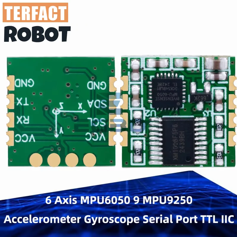 6 Axis MPU6050 9 MPU9250 Accelerometer Gyroscope Serial Port TTL IIC I2C Gyro Acceleration Tilt Sensor Module For Arduino