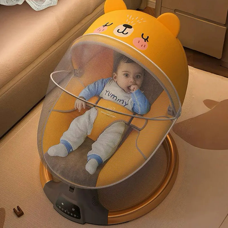 intelligent automatic swing adjustable rocking chair with music mosquito net electric baby trampoline seat