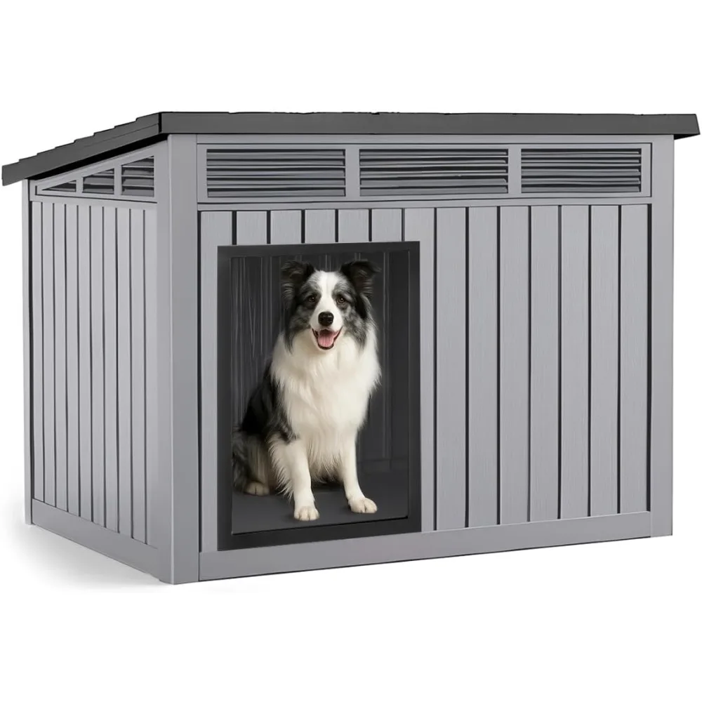 

Dog House Indoor Outdoor,Waterproof Dog House for Small to Medium Dogs,Doghouse with Air Vents and Elevated Floor,Openabl
