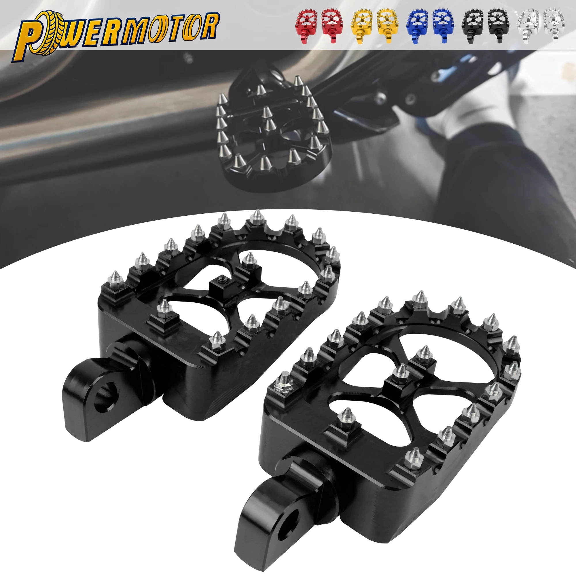 

Foot Pegs Motorcycle CNC Accessories Wide Fat Footpegs For Harley Dyna Fatboy Wide Glide Sportster Iron XL 883 360° Roating Part