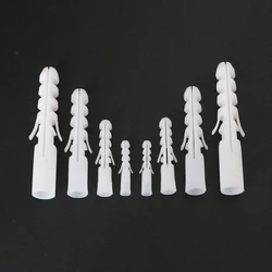Freeshipping 100pcs 5/6/7/8/10/12/14mm Plastic Expand Nail Expansion Tube Pipe Wall Anchors Plugs With Phillips Head Screw