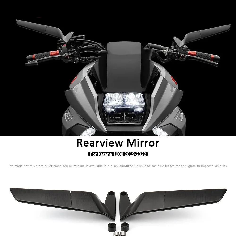 

Для Suzuki Katana 1000 KATANA 1000 2019-2022 новый мотоцикл черный регулируемый боковой зеркало заднего вида аксессуар 2021 2020