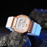 2022 New Sports Digital Square Watch Luminous Dial Casual Fashion Clock Outdoor Rubber Strap Fashionable Watch for Men Bracelet