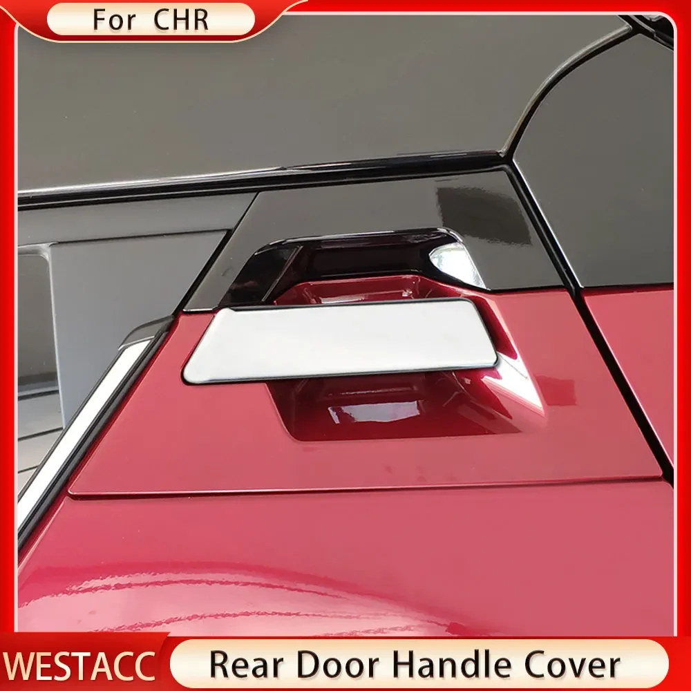 ABS Chrome Car Rear Door Handle Cover Protection Trim Sticker for Toyota C-HR CHR 2016 2017 2018 2019 2020 Accessories