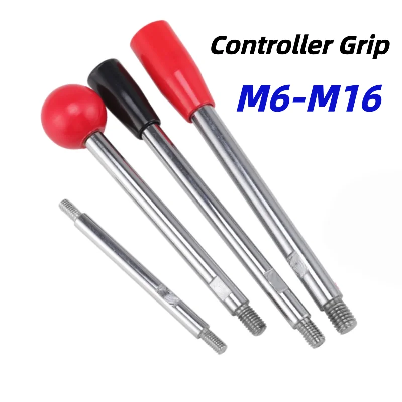1PC 304 Stainless Steel Spherical Handle Double Head Threaded Screw Machine Tool Control Lever Knob M6 M8 M10 M12 M16 Black Red