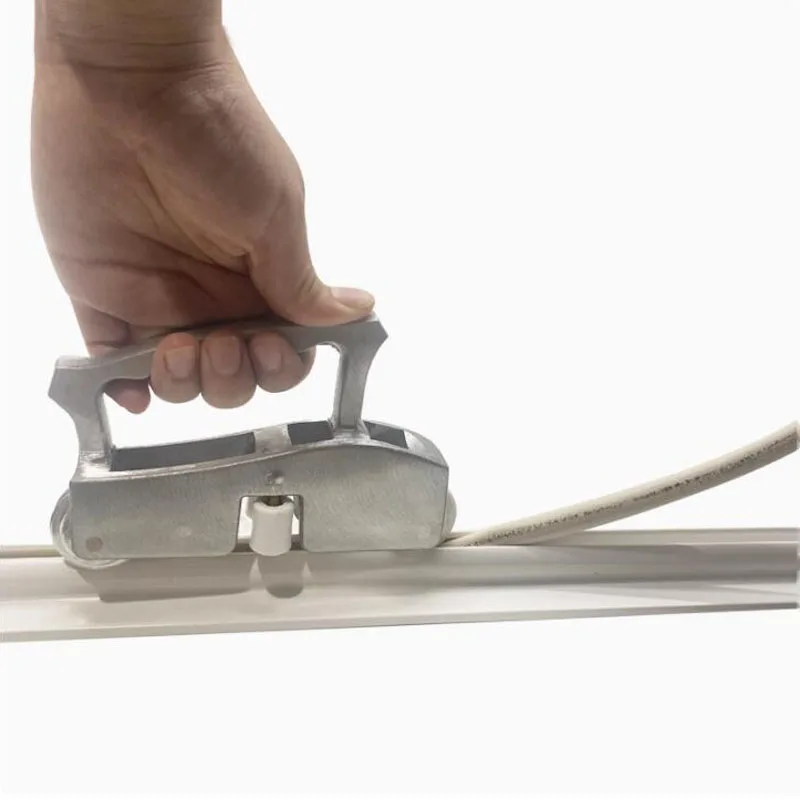 Grooved hose pusher for grain warehouse aluminum sealed for food and agriculture, sealed grooved tube pusher