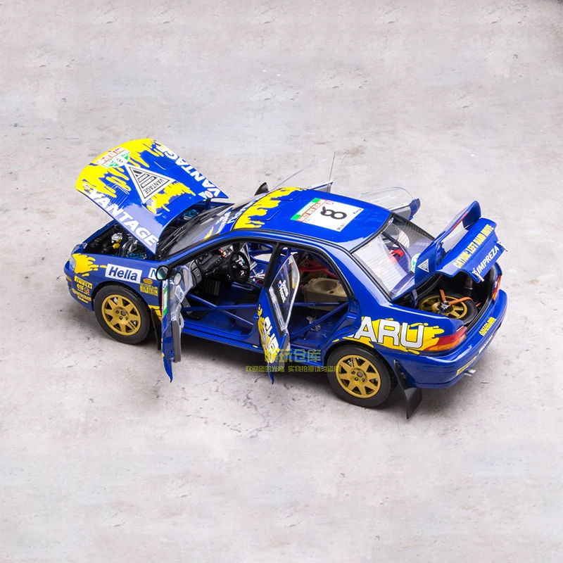 Diecast 1:18 Scale Subaru Impreza WRC Rally 1997 New Zealand Station Simulation Alloy Car Model Display Collectible Souvenir