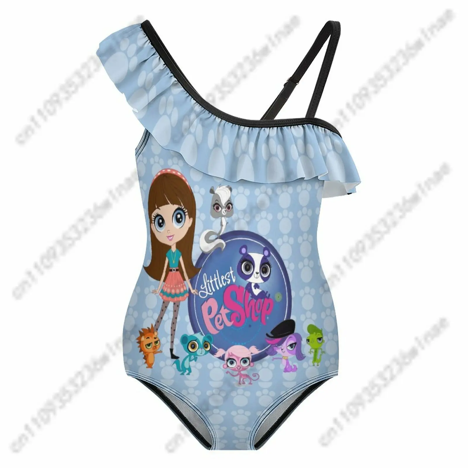 

Littlest Pet Shop Floundered One-piece Swimsuit Womens Bathing Suits Personalized Fashion Swimwear Pool Party Custom Beachwear